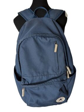 CONVERSE Vintage Canvas Backpack Knapsack School Bag Navy Blue *Flaws*